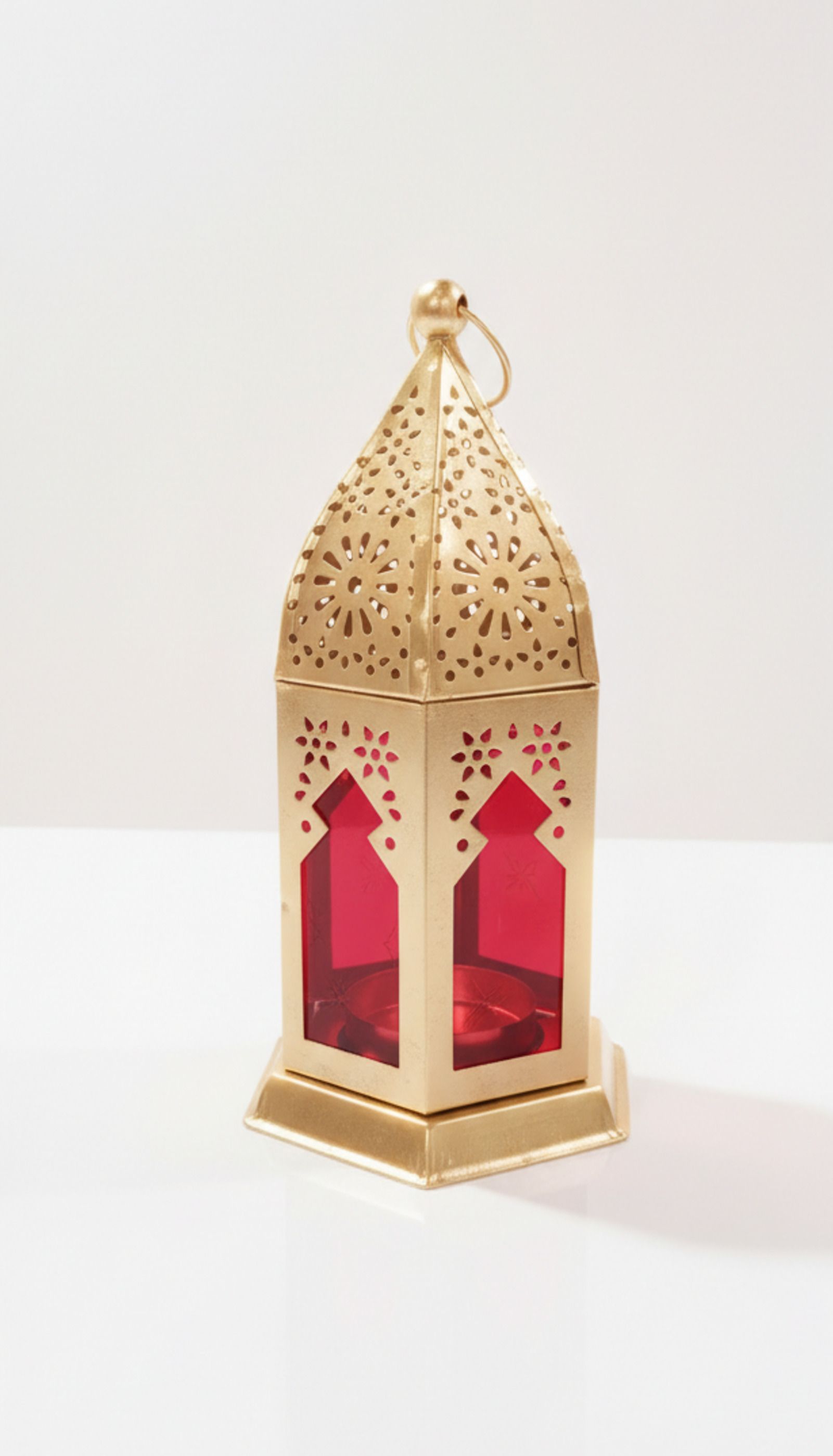 ML-RED-17 Gold Iron Hanging Lantern-image-14