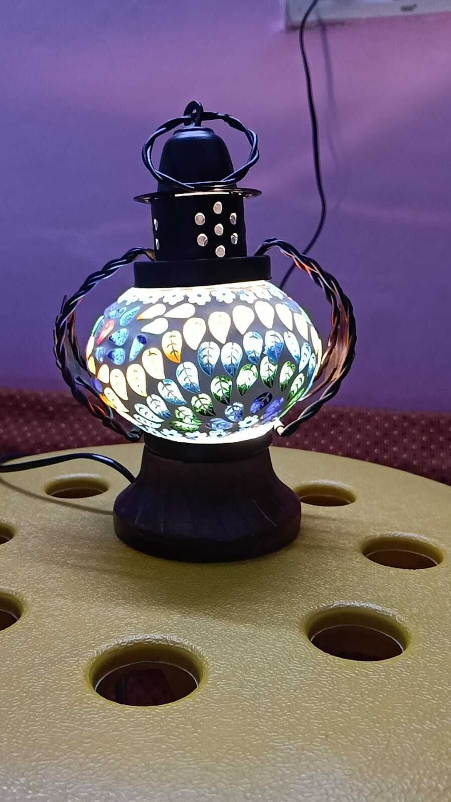 lumileems Decor Hanging Lantern Black Iron, Wooden Hanging Lantern-picture-23