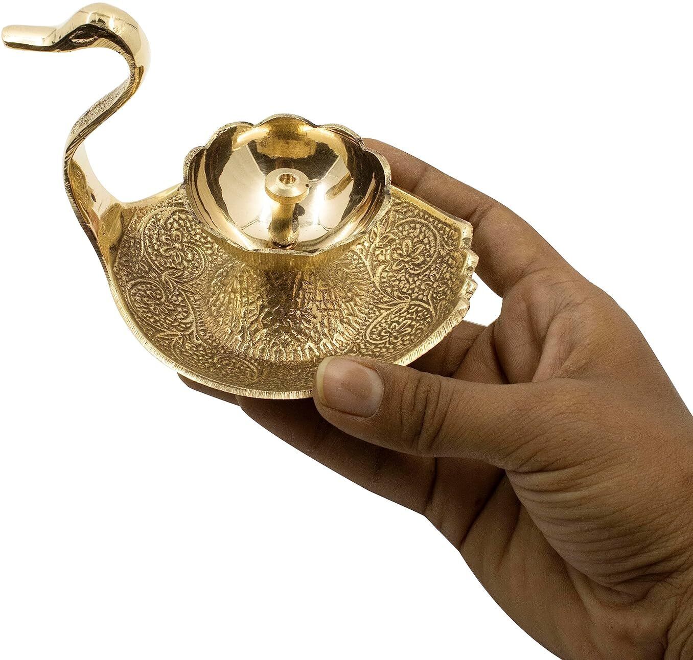 Plastic Self Assemble Happy Diwali Festival Decoration Good Luck Lantern Gold Brass Table Lantern-image-14