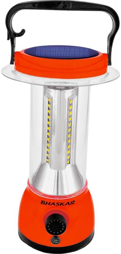 Portable Solar Lamp With USB Charging Red Plastic Table Lantern-image-44