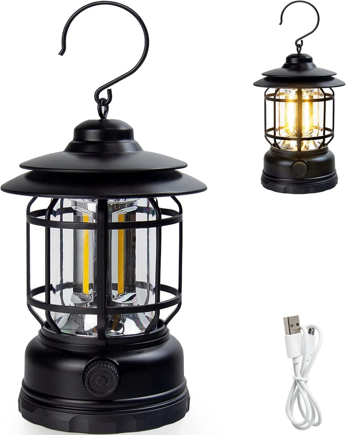 lipzie Black Plastic Hanging Lantern-picture-5