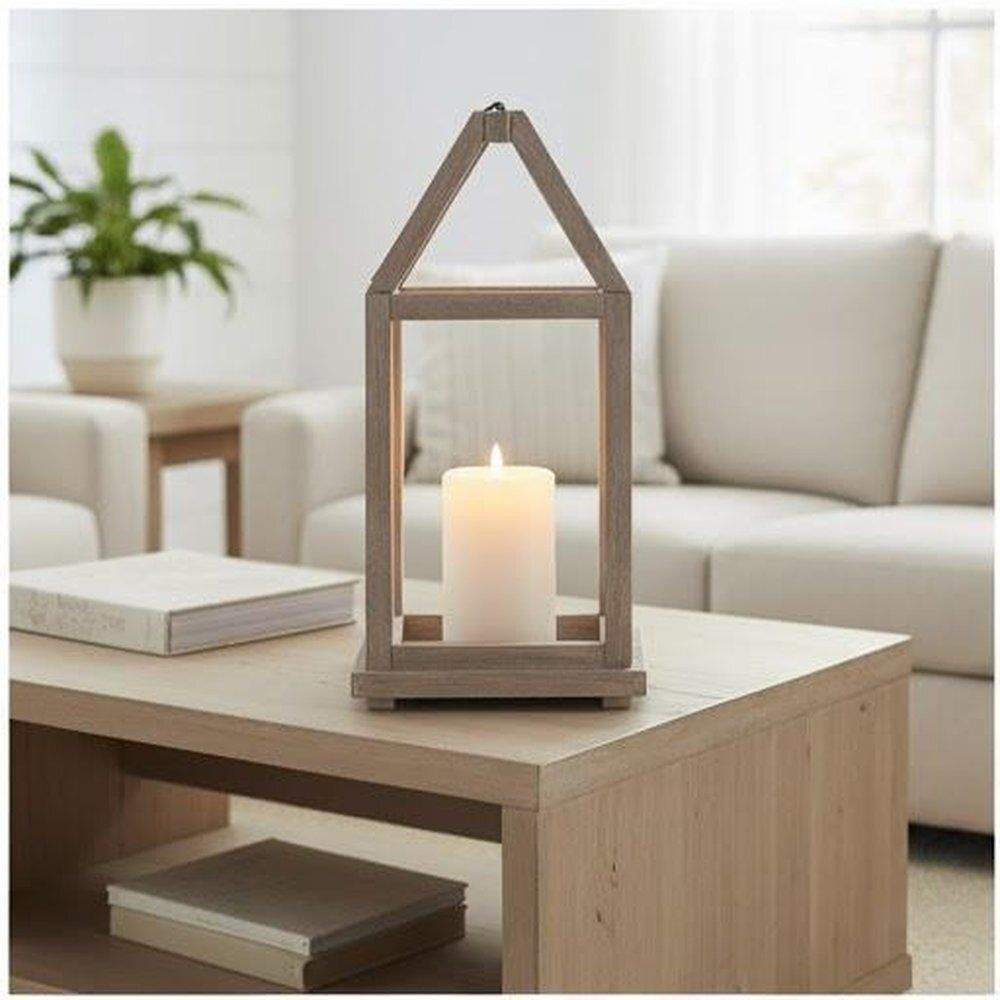 desihandicraft Embellish your home with this stunning Open Wooden Lantern. Brown Wooden Hanging Lantern-picture-45