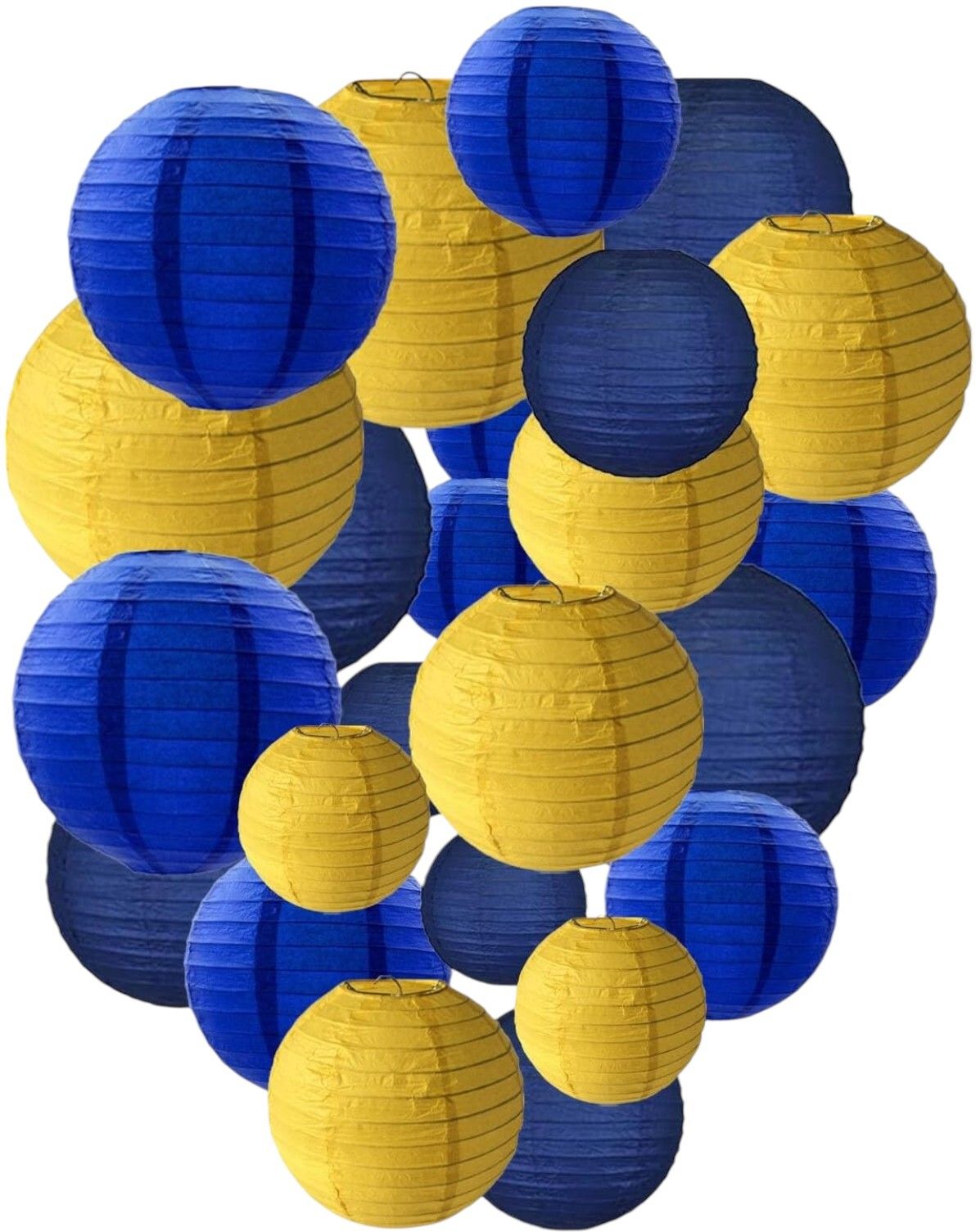 orama Yellow, Blue Paper Hanging Lantern-picture-23