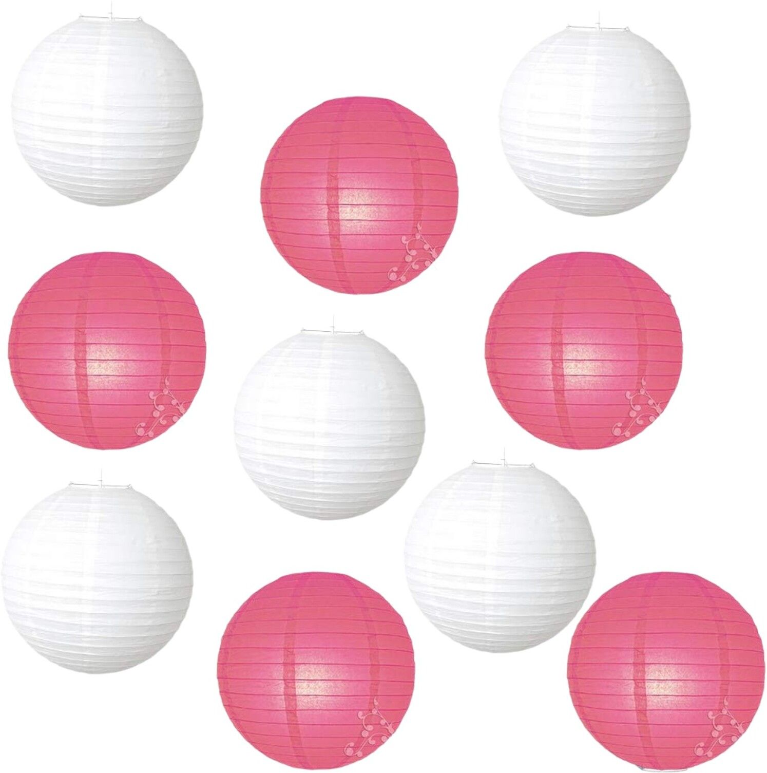 orama Pink, White Paper Hanging Lantern-picture-22