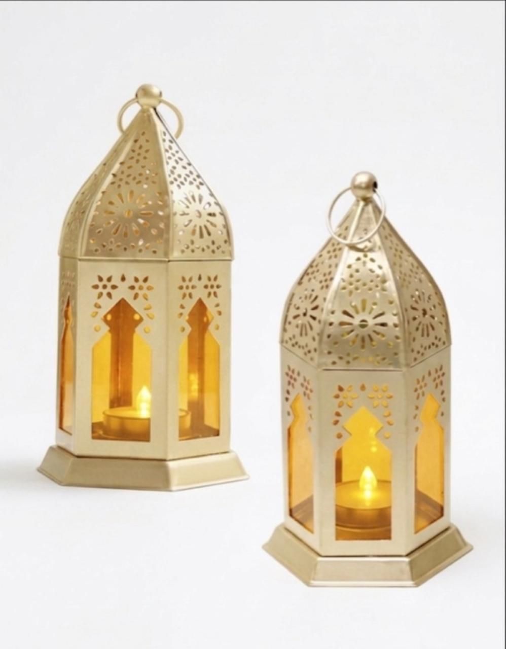 beliv decorative multipurpose lantern Yellow Metal Hanging Lantern-picture-21