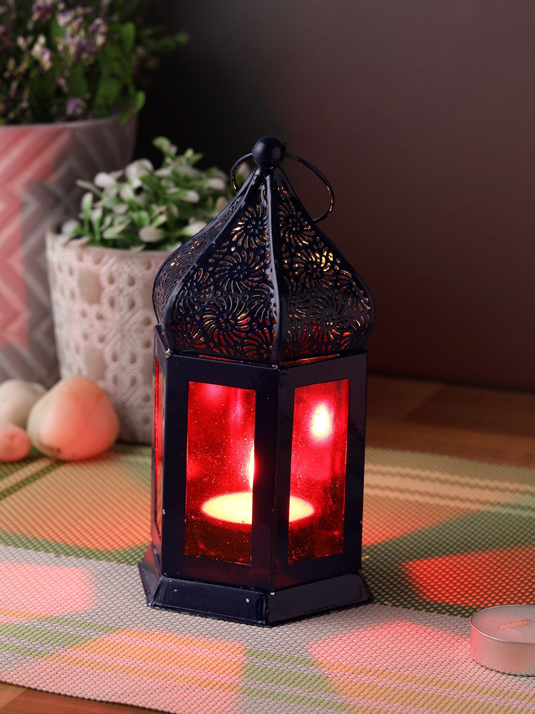 aapno rajasthan Black Ceramic Table Lantern-picture-16