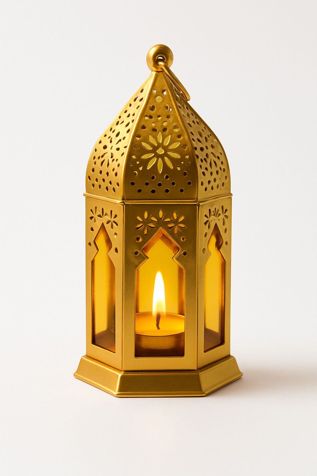Gold Iron Hanging Lantern