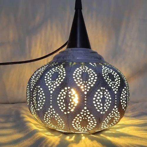 sample MoroccanL-4 White Metal Hanging Lantern-picture-42