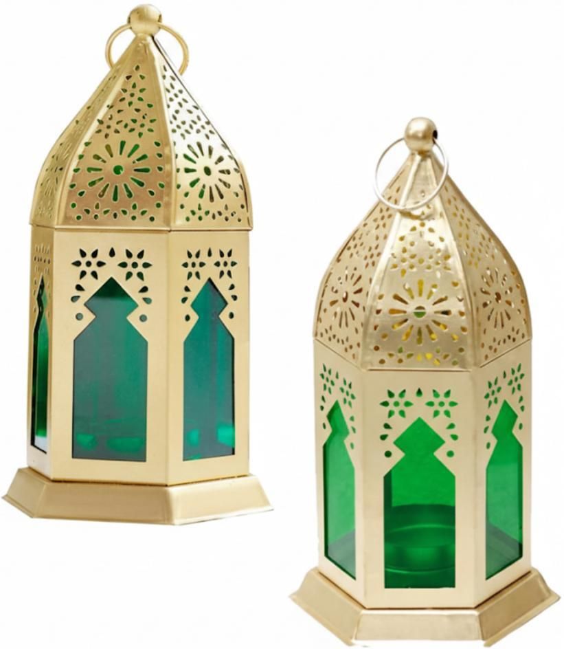 artfuldecor Moroccan lantern Green Metal Hanging Lantern-picture-42