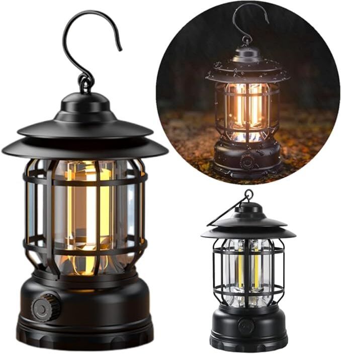 Black Stainless Steel Hanging Lantern