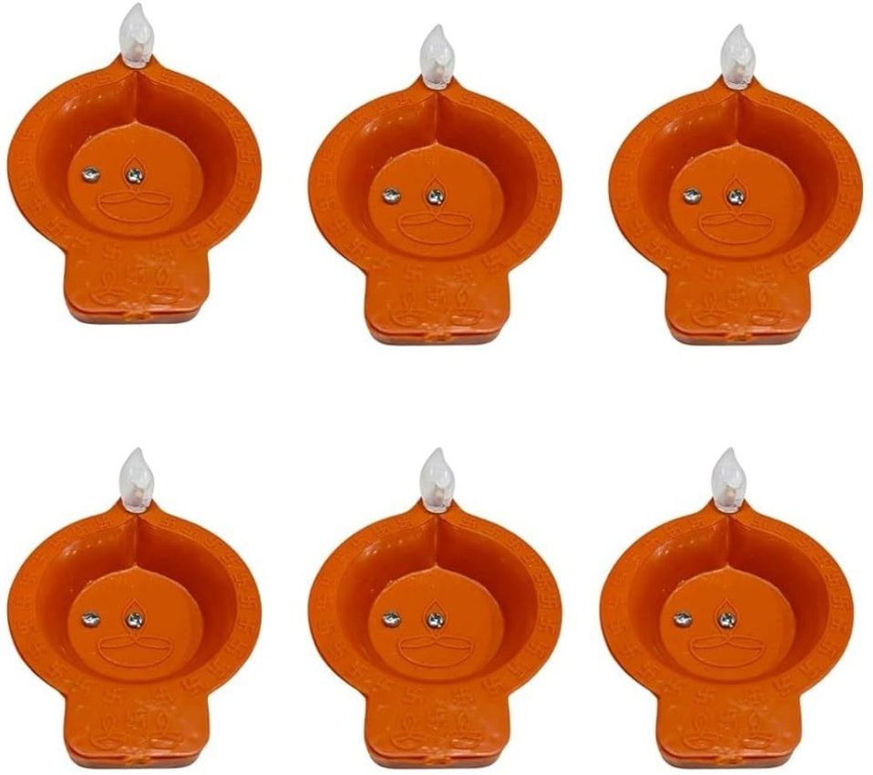 sharma distributor Pack of 1 Water Sensor Light Diya for Home Decoration Diwali Purpose. Multicolor Plastic Table Lantern-picture-13