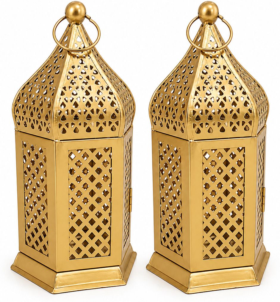 Gold Metal Table Lantern-image-46