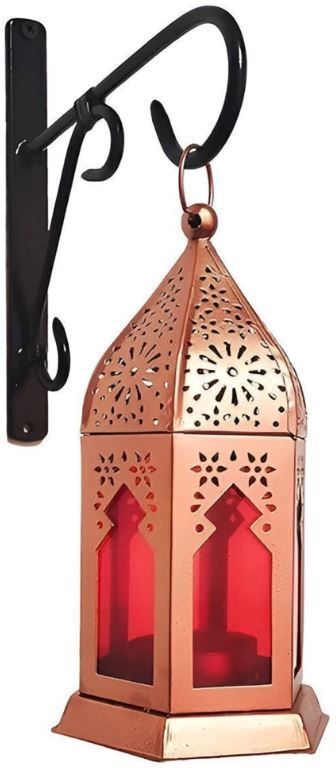suhail idrees handicrafts Ramadan Decorative Lantern Moroccan Lantern Antique Collection Lamp Gold Iron Hanging Lantern-picture-20