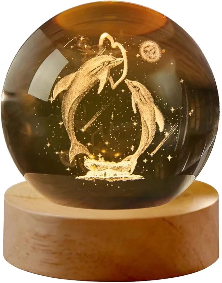 Night Lamp Ball Multicolor Wooden Table Lantern