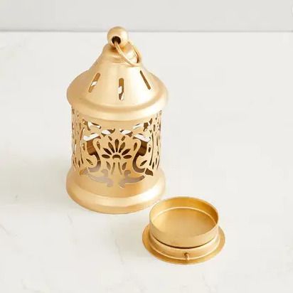 Gold Iron Hanging Lantern-image-1