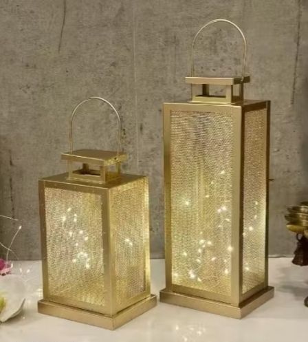 star world handicrafts SWH-22 Gold Iron Table Lantern-picture-12