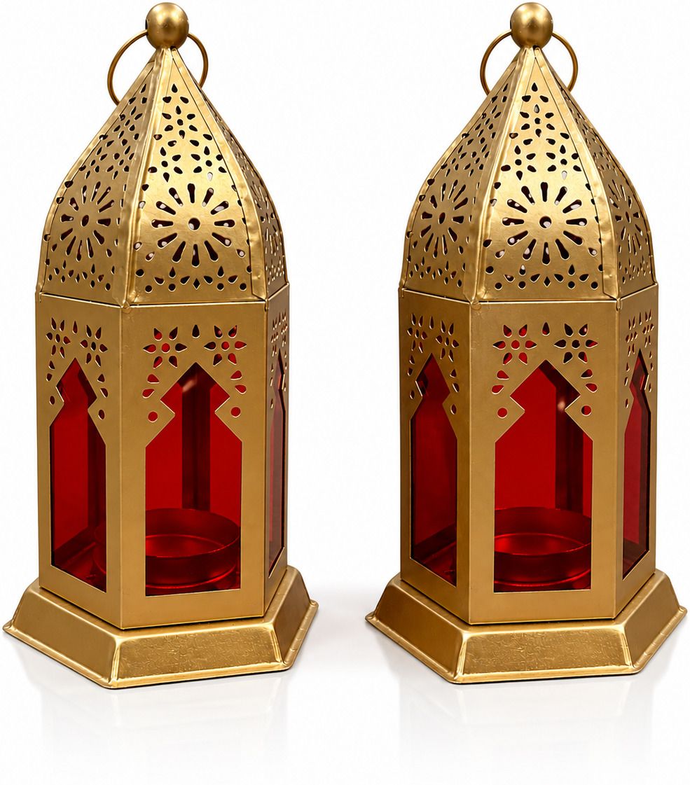 Gold Metal Table Lantern-image-45