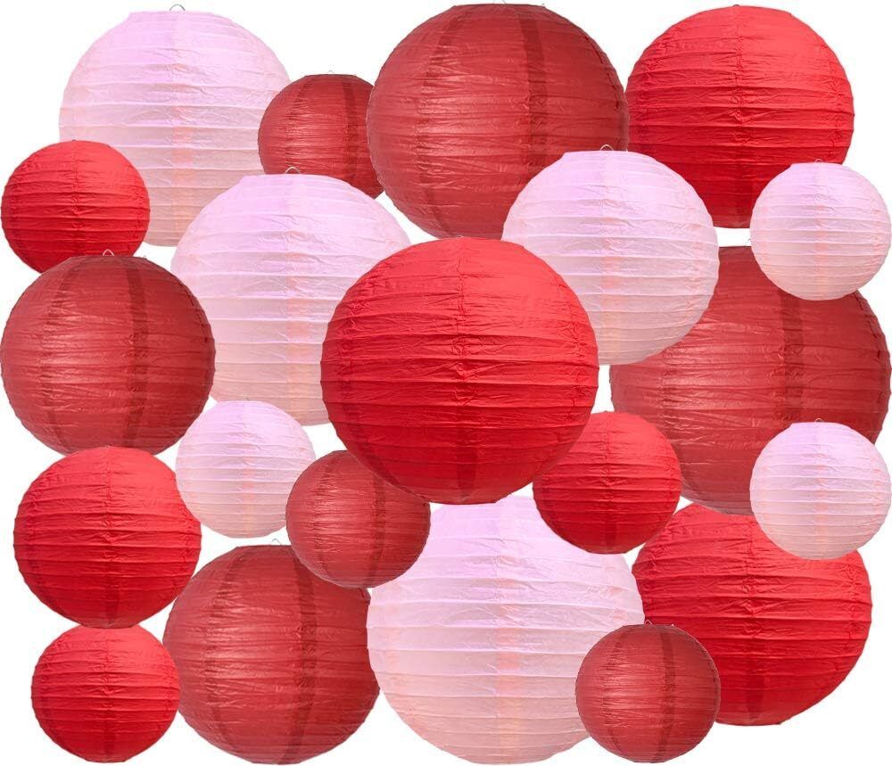 Red, Pink Paper Hanging Lantern-image-48