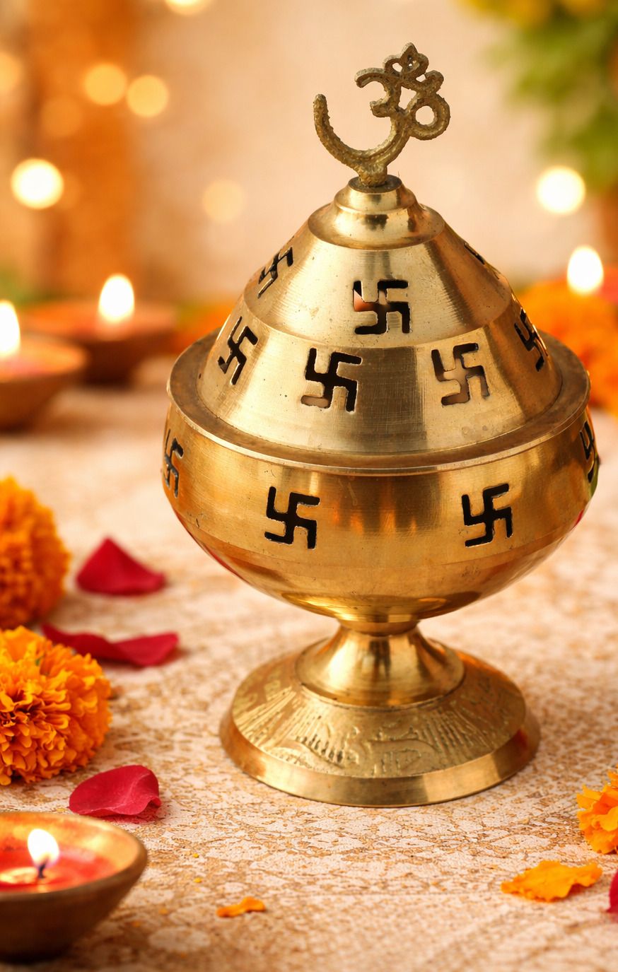 Gold Brass Table Lantern-image-34