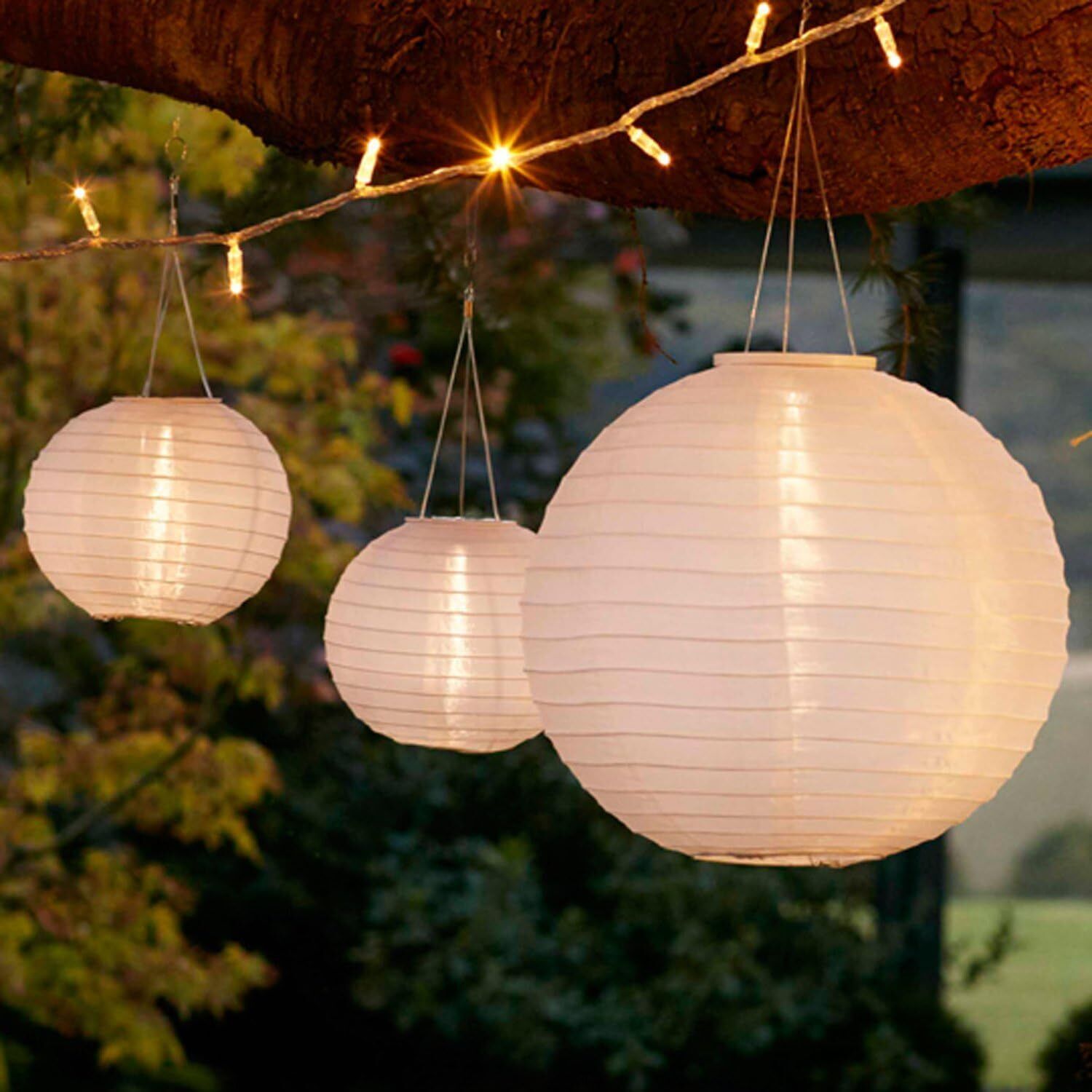 shuang you White Paper Hanging Lantern Pack of 10 L (12 inch) 64 White Paper Hanging Lantern-picture-40