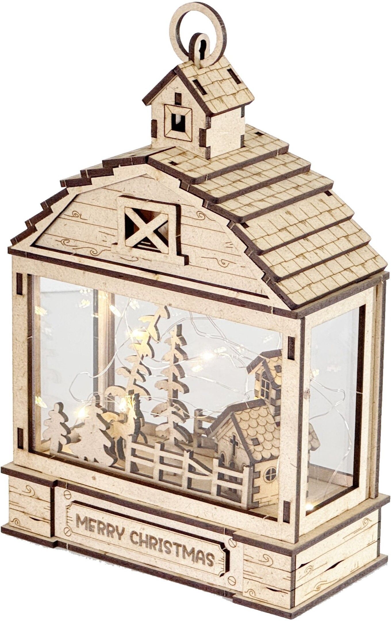 raystar DIY-016 Beige Wooden Hanging Lantern-picture-34