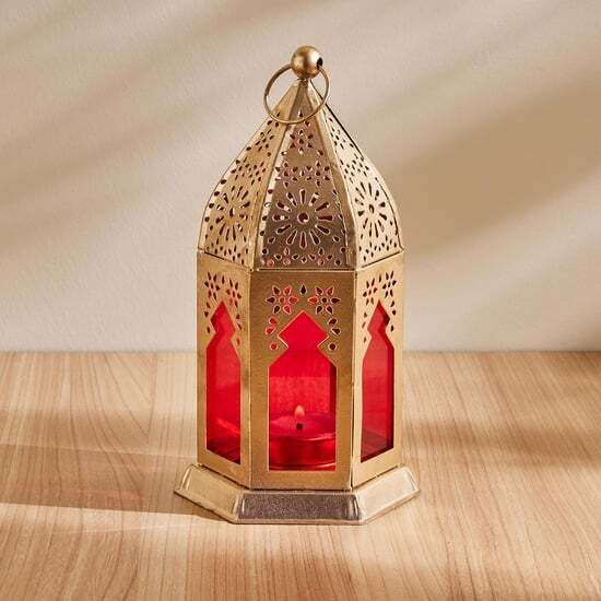 Elegant Decorative Lantern Candle Holder for Festive Home Lighting Display Multicolor Iron Table Lantern-image-3