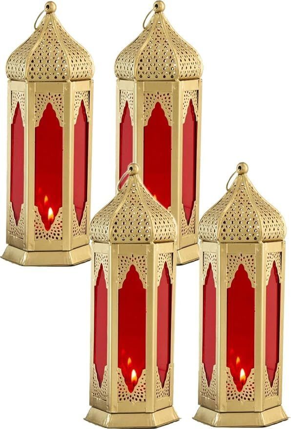 winscrafts Morrocan Red Iron Table Lantern-picture-46