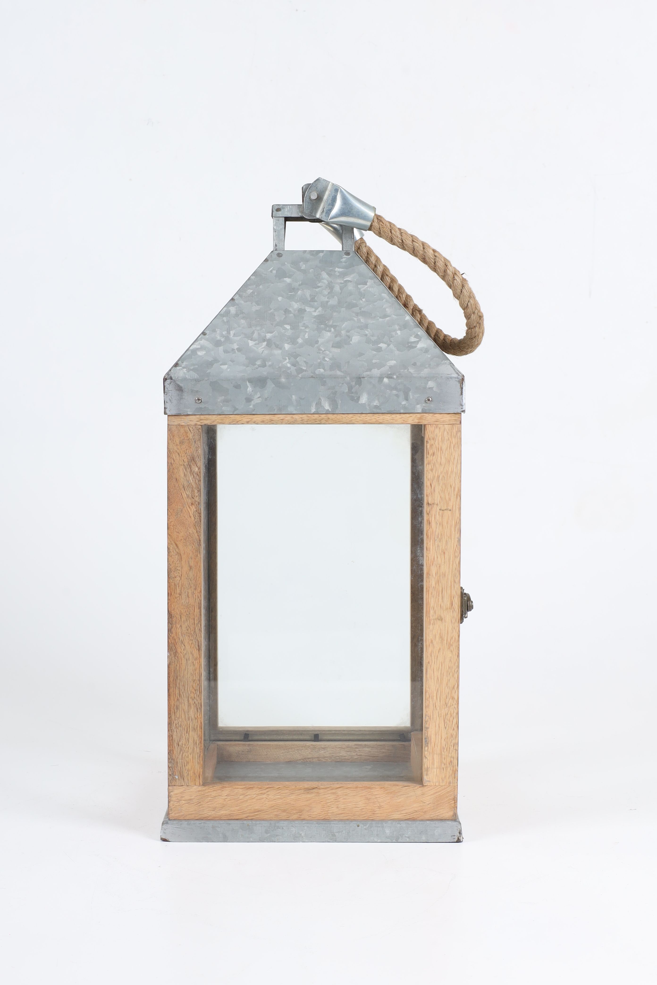 callisto Clear Iron, Wooden Table Lantern-picture-32