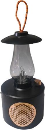 sunfree Retro Lantern Bluetooth Speaker 6w | Flame Light & Portable Speaker Black Plastic Table Lantern-picture-47