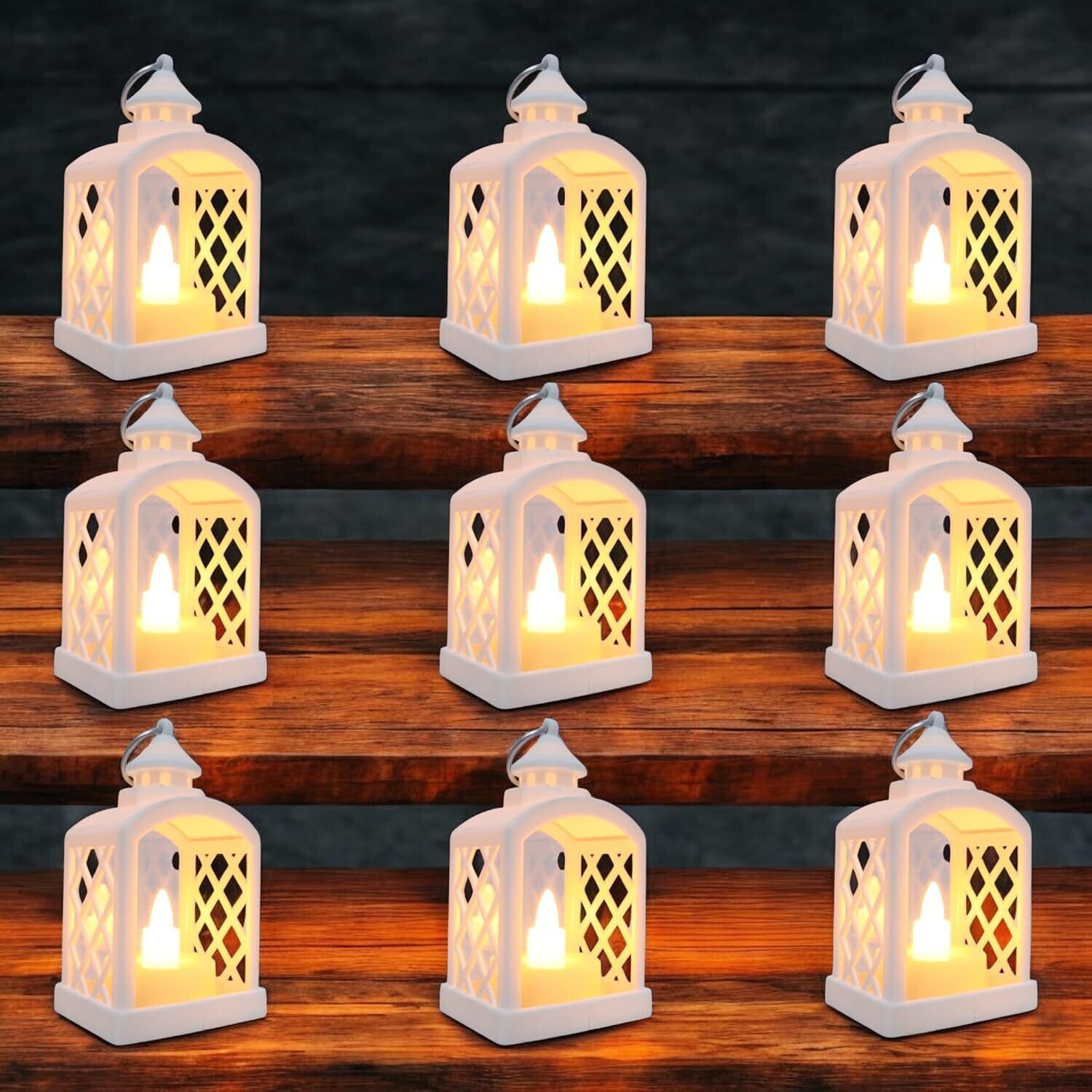 LED Lantern Best for Diwali Wedding Party Home Decoration Zipper Charm White Plastic Hanging Lantern-image-49