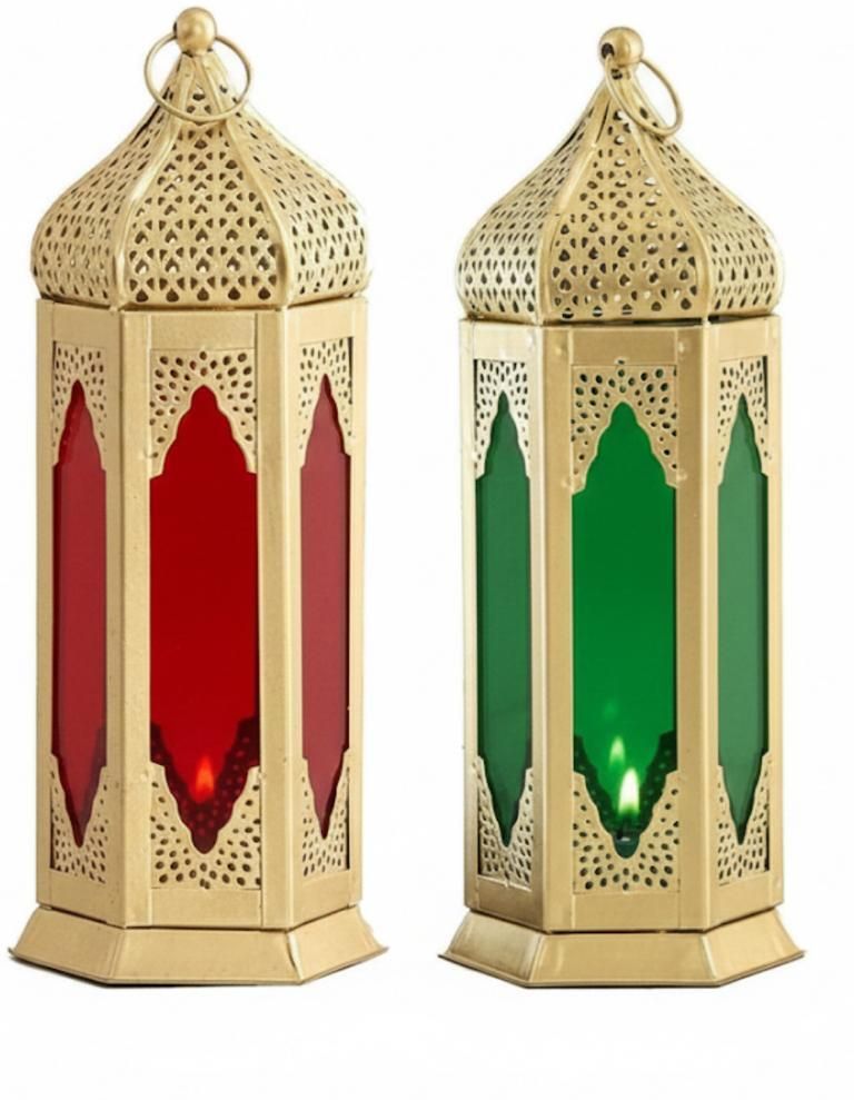 beliv decorative multipurpose lantern Red, Green Metal Hanging Lantern-picture-35