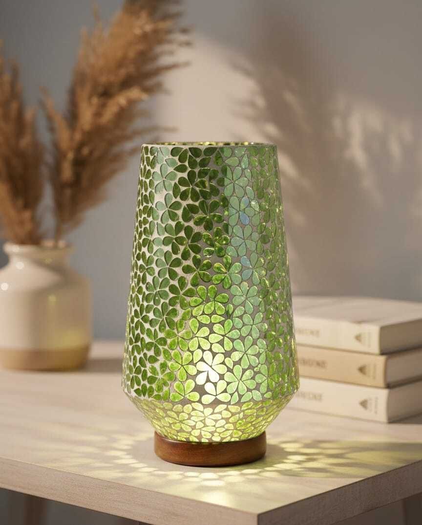 sample Lantern Green Glass Table Lantern-picture-3