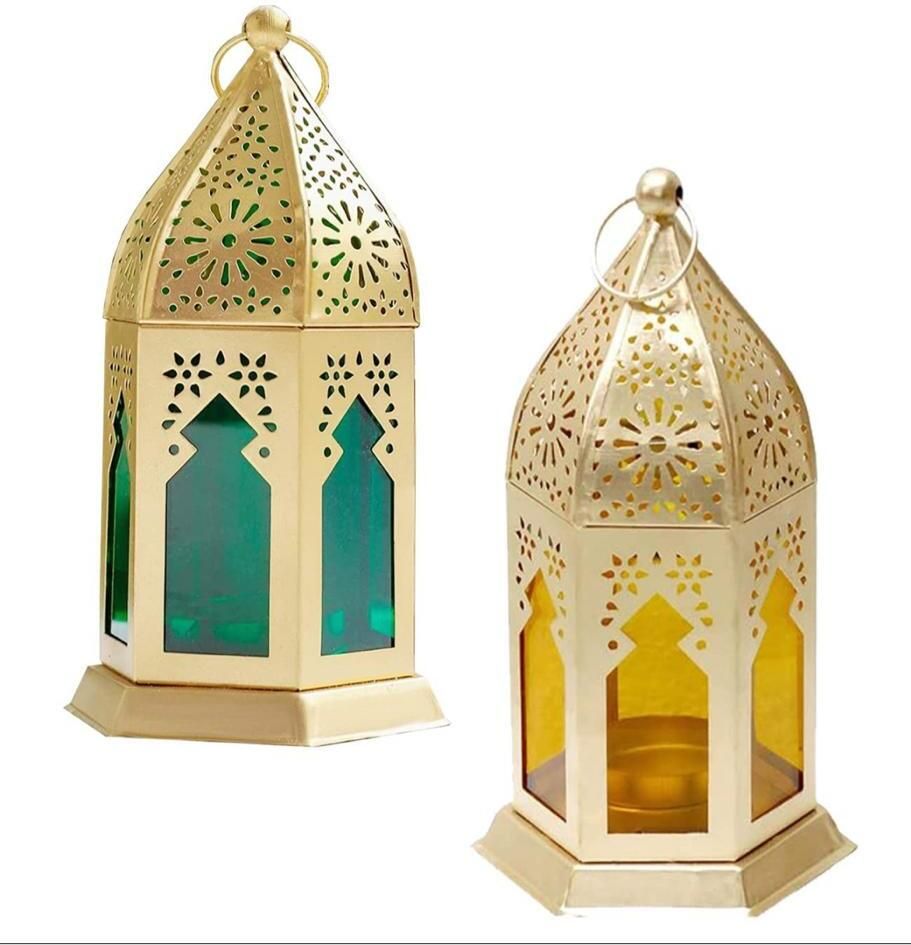beliv decorative multipurpose lantern Yellow, Green Metal Hanging Lantern-picture-43