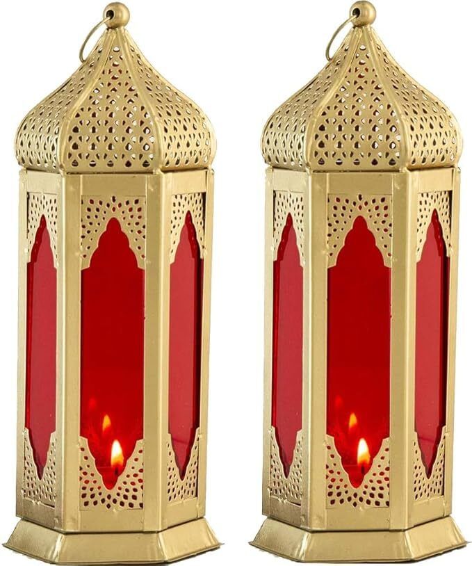 winscrafts Morrocan Red Iron Table Lantern-picture-28