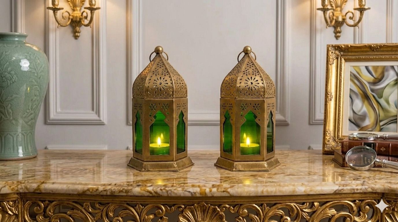 aliza metal house Gold Iron Hanging Lantern-picture-10