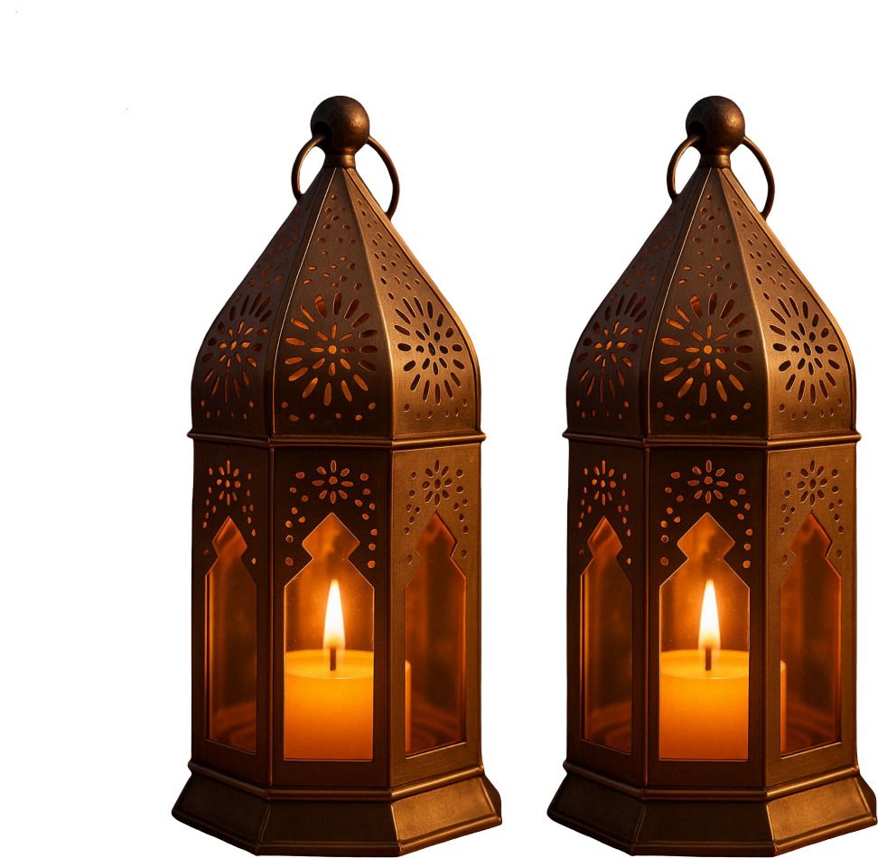 jdexport Decorative Metal Lantern Fol Home Diwali Pooja Festive Decor Gold Finish Gold, Yellow Iron, Glass Hanging Lantern-picture-31