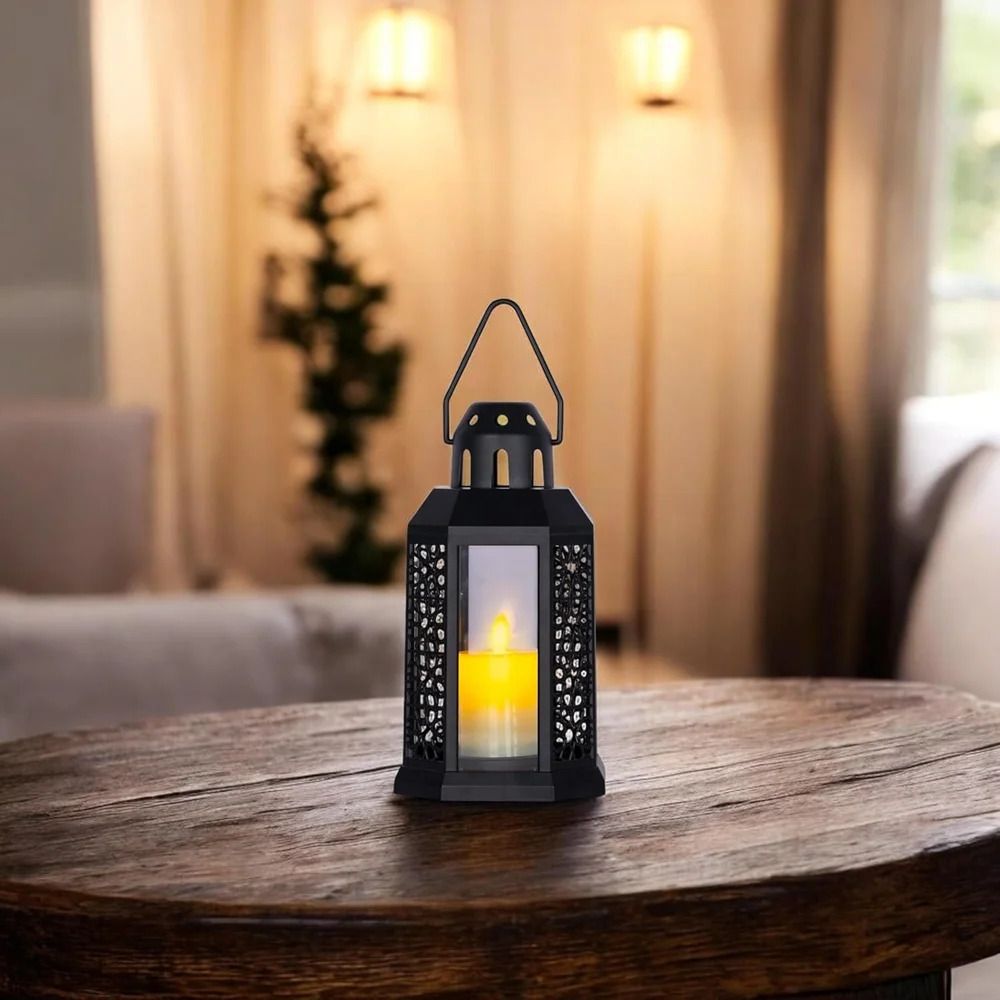 vigrati enterprise LED Storm Lantern ABS Plastic Night Light Black Plastic Hanging Lantern Black Plastic Hanging Lantern-picture-20