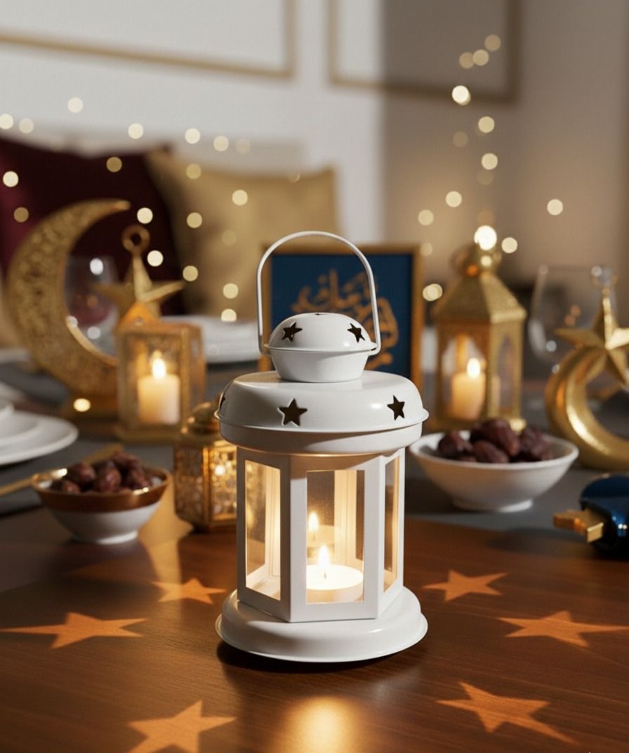 cozy home White Iron Hanging Lantern-picture-37