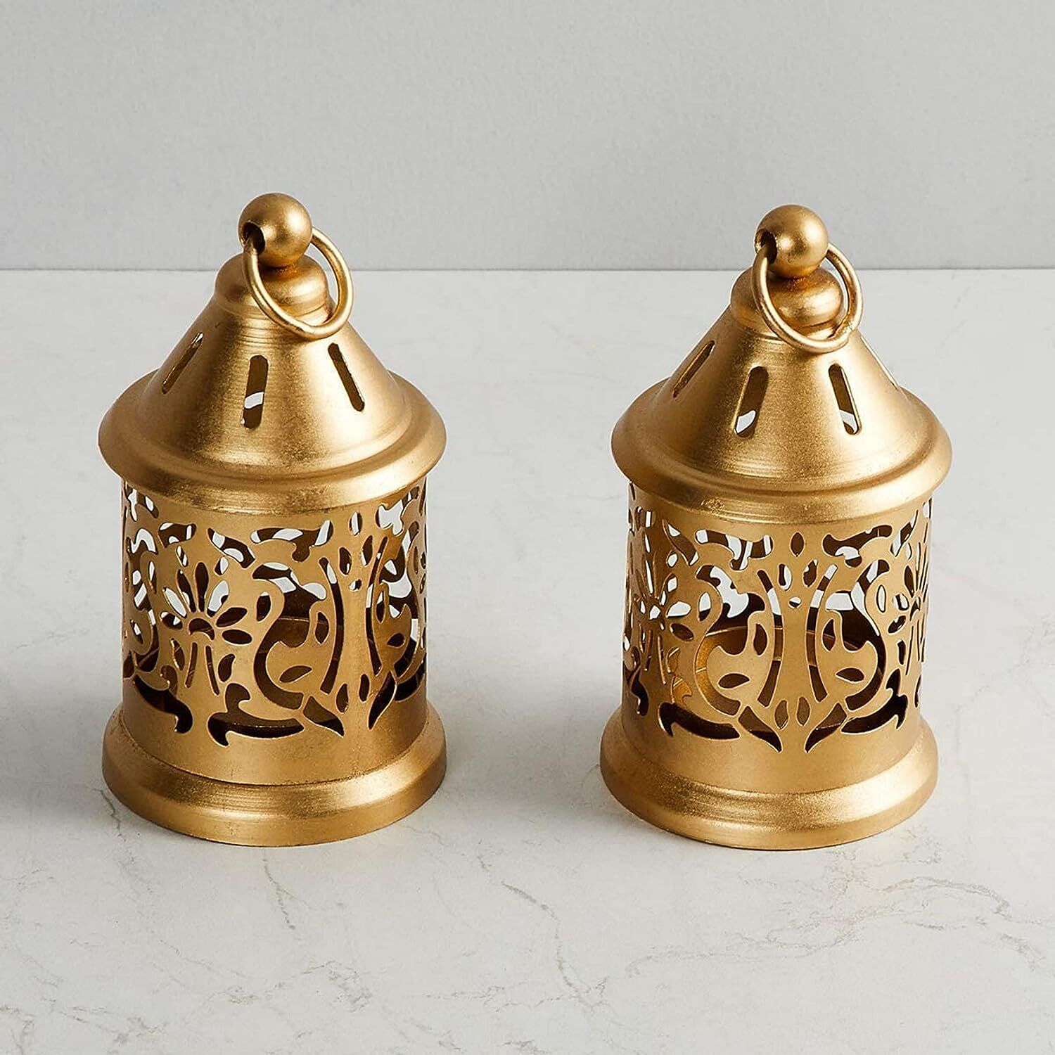 Inufu Metal Table Lantern Gold Metal Table Lantern-image-5