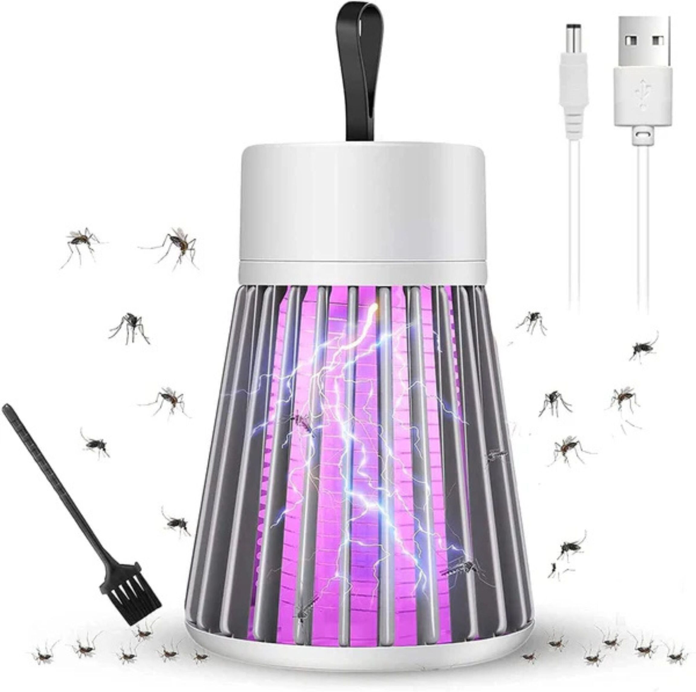 truveli Rechargeable Mosquito Killer Lamp,Portable with Hanging Loop Purple Plastic, Metal Hanging Lantern-picture-11