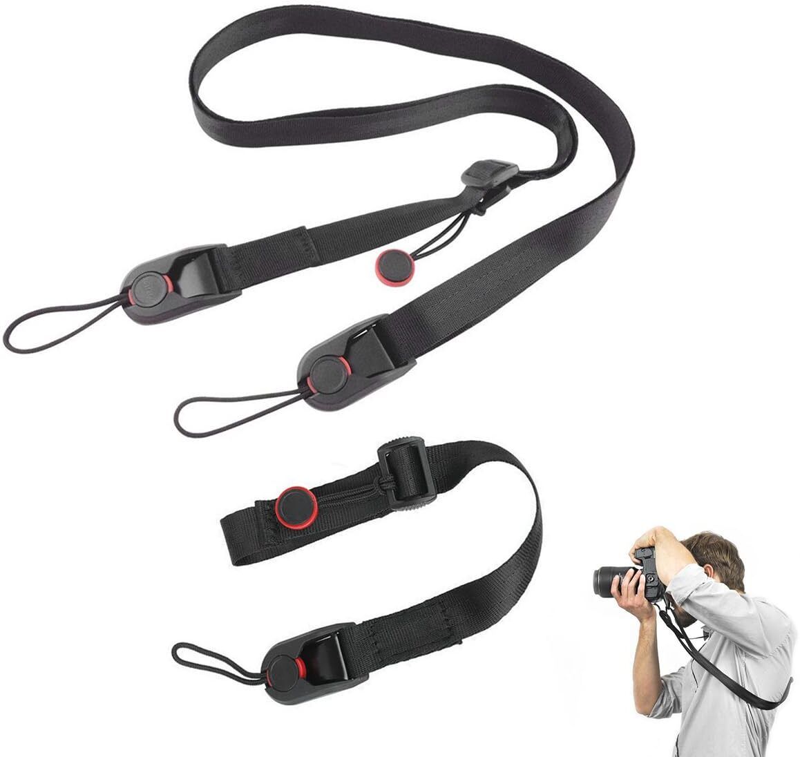 LQZ Slim Camera Strap Adjustable Neck Shoulder Strap for DSLR and Mirrorless Cameras Strap-picture-17