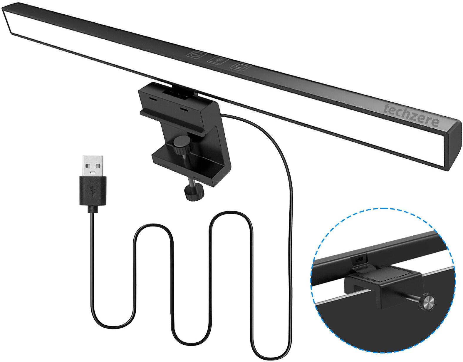 Techzere 13-Inch Laptop Monitor Screen Light Bar with Smart Touch Sensor Flash