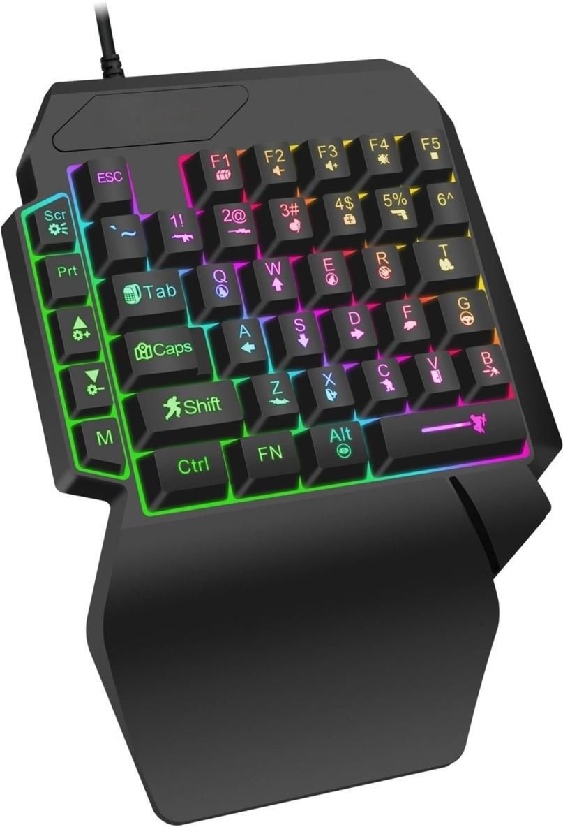 GamerFlex F6 RGB LED Backlit Gaming Keyboard for PUBG PC Games Combo Set-image-9