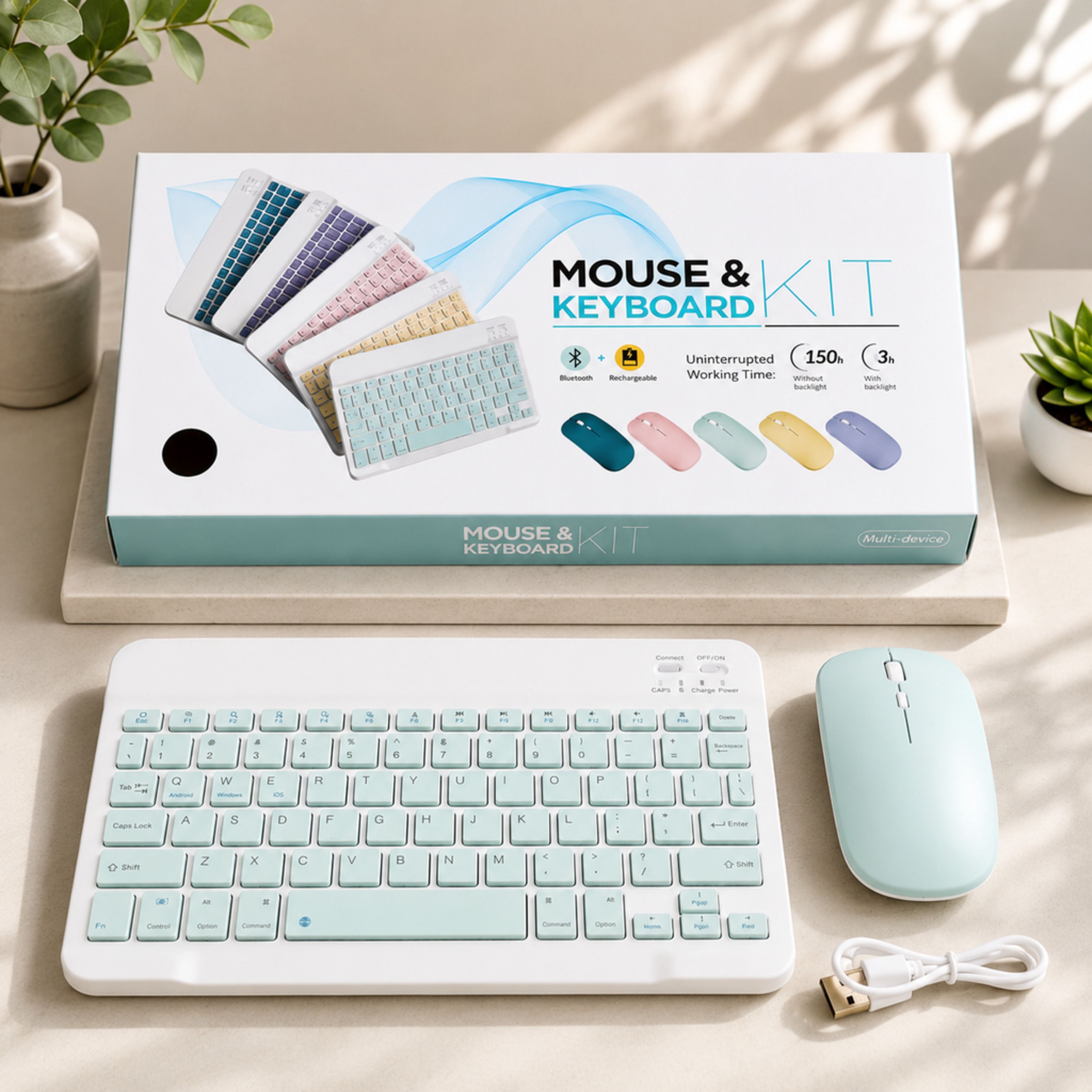 SATNAM Bluetooth Keyboard and Mouse Combo | Silent Click Combo Set-picture-34
