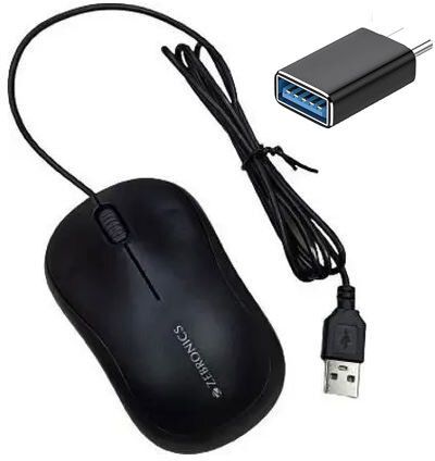 ZEBRONICS Comfort Wired Mouse, C-OTG (Set of 2.) Combo Set-image-11