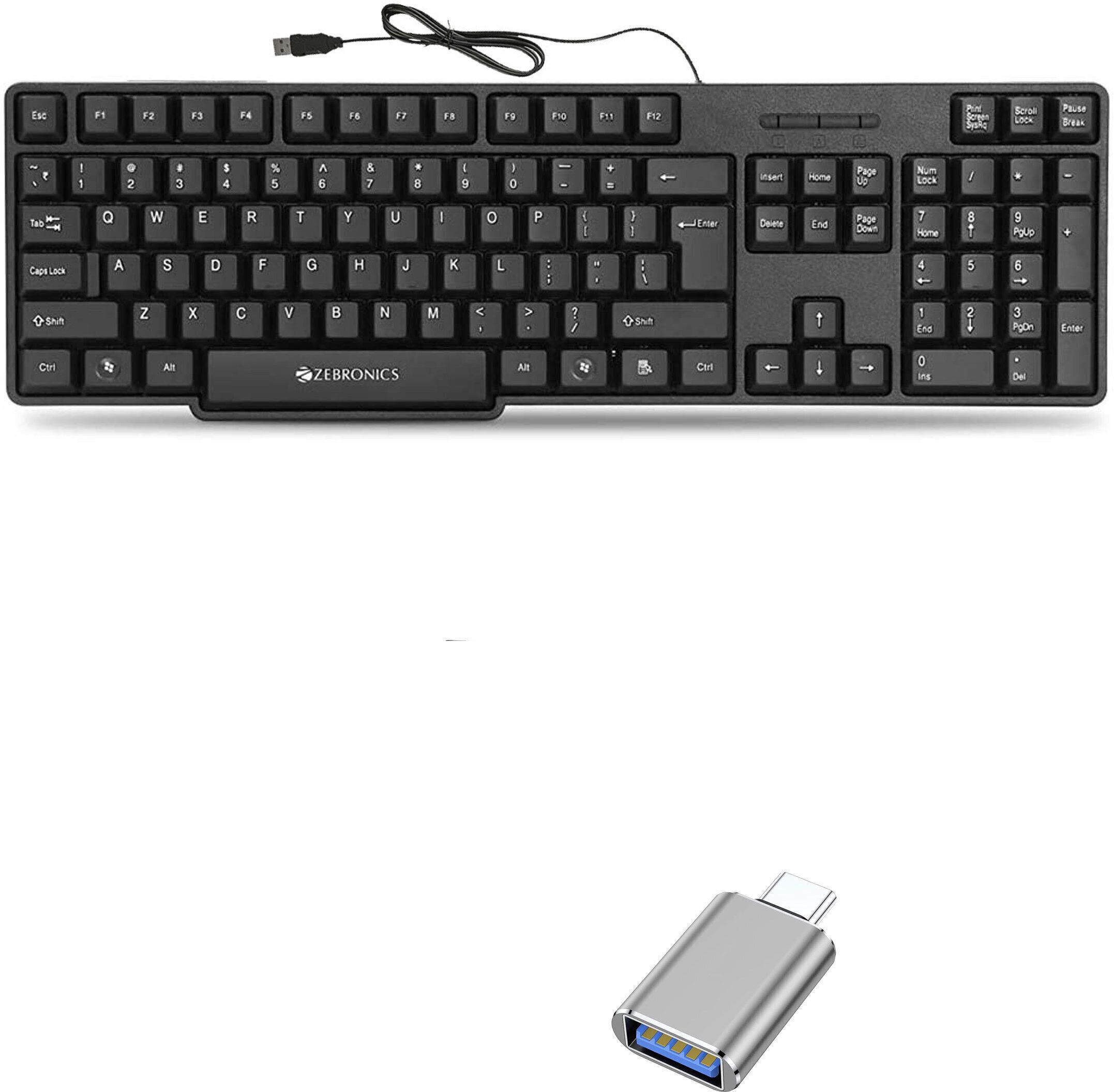 TagVin Wired K20 Keyboard, C-OTG (Set of 2) Combo Set-picture-24