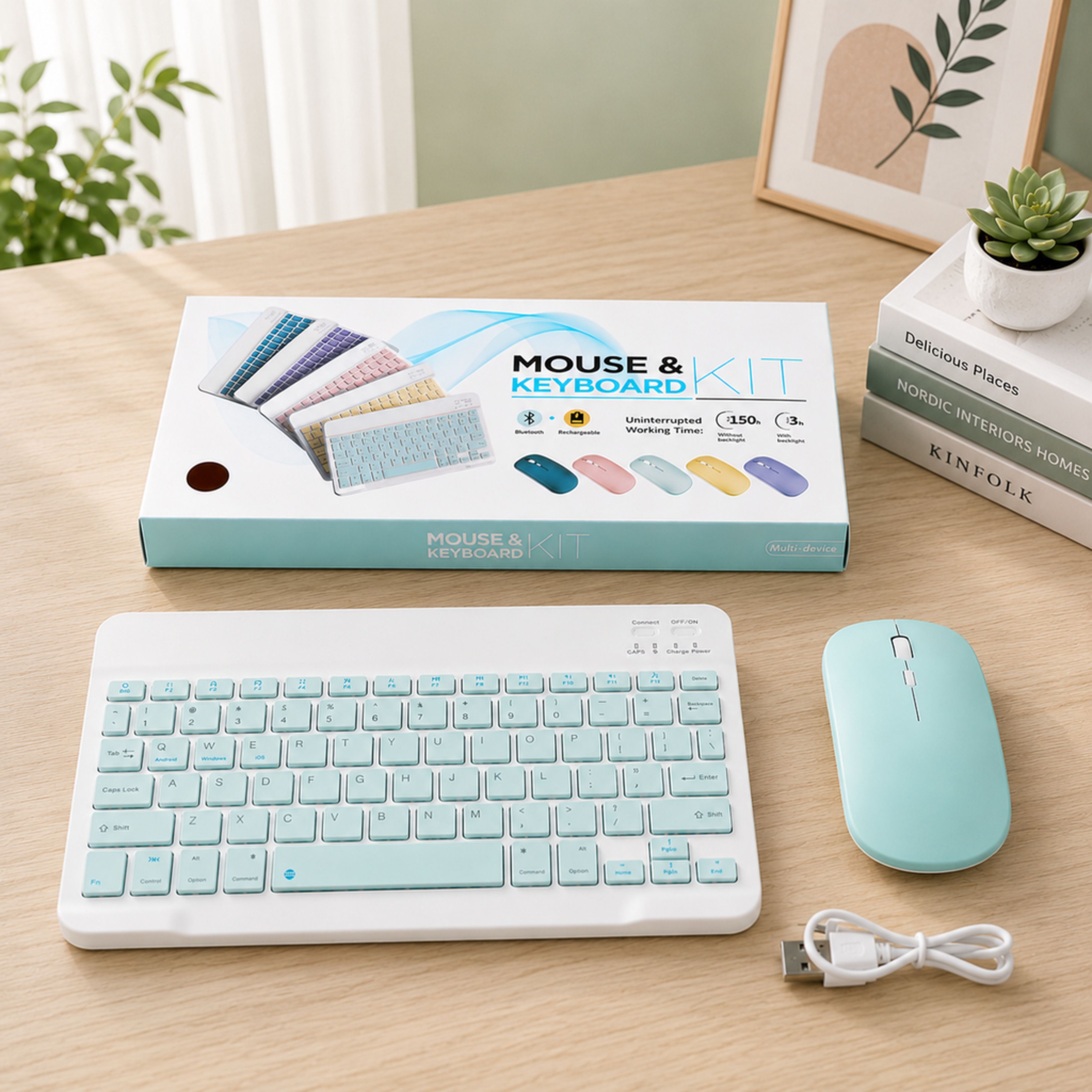 SATNAM Bluetooth Keyboard Mouse Combo| Ergonomic Rechargeable Edition Combo Set-picture-27