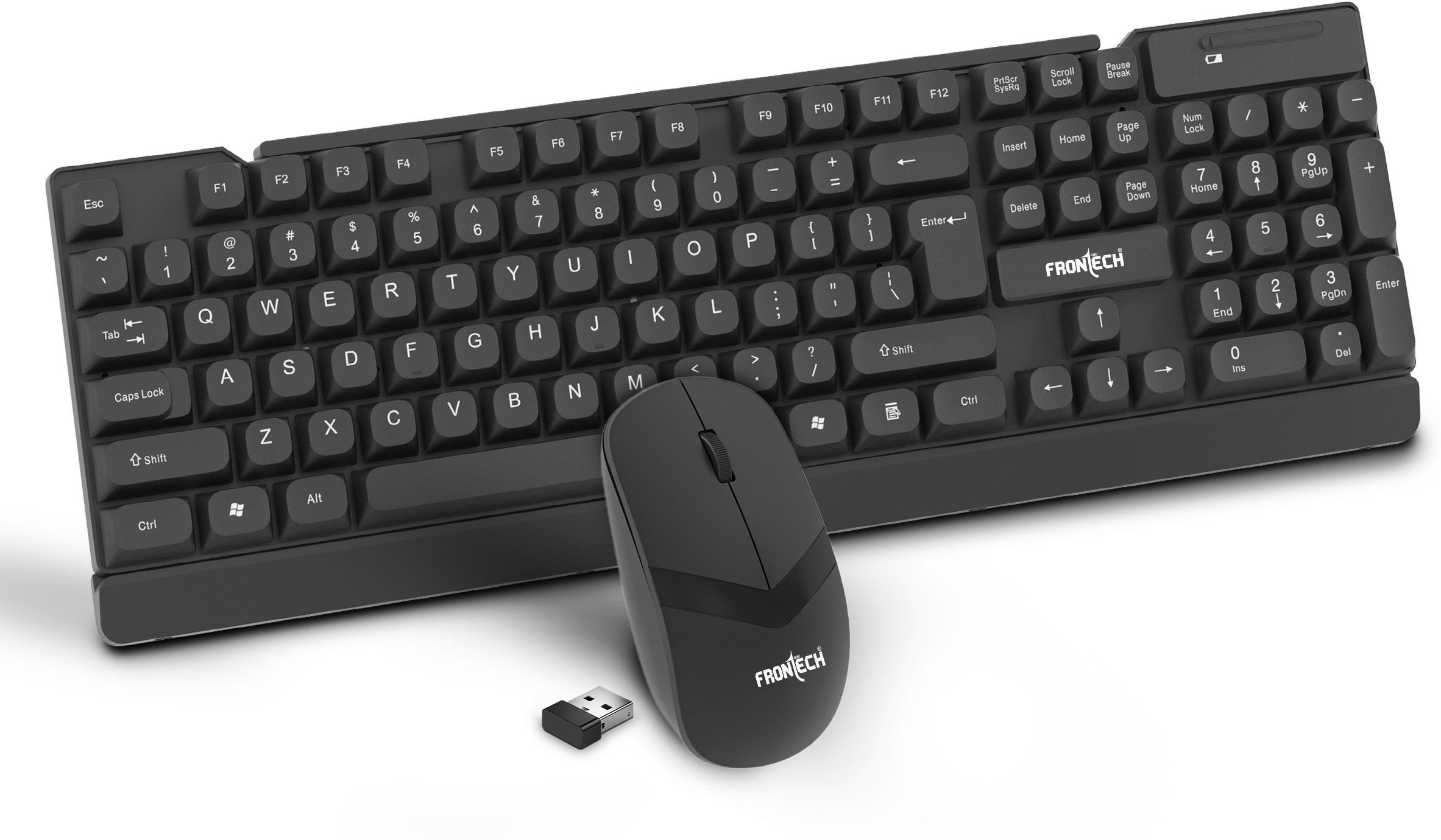 Frontech Wireless Keyboard & Mouse Combo | 2.4GHz | 1600 DPI | 104 Keys | Power Saving | Combo Set-image-35