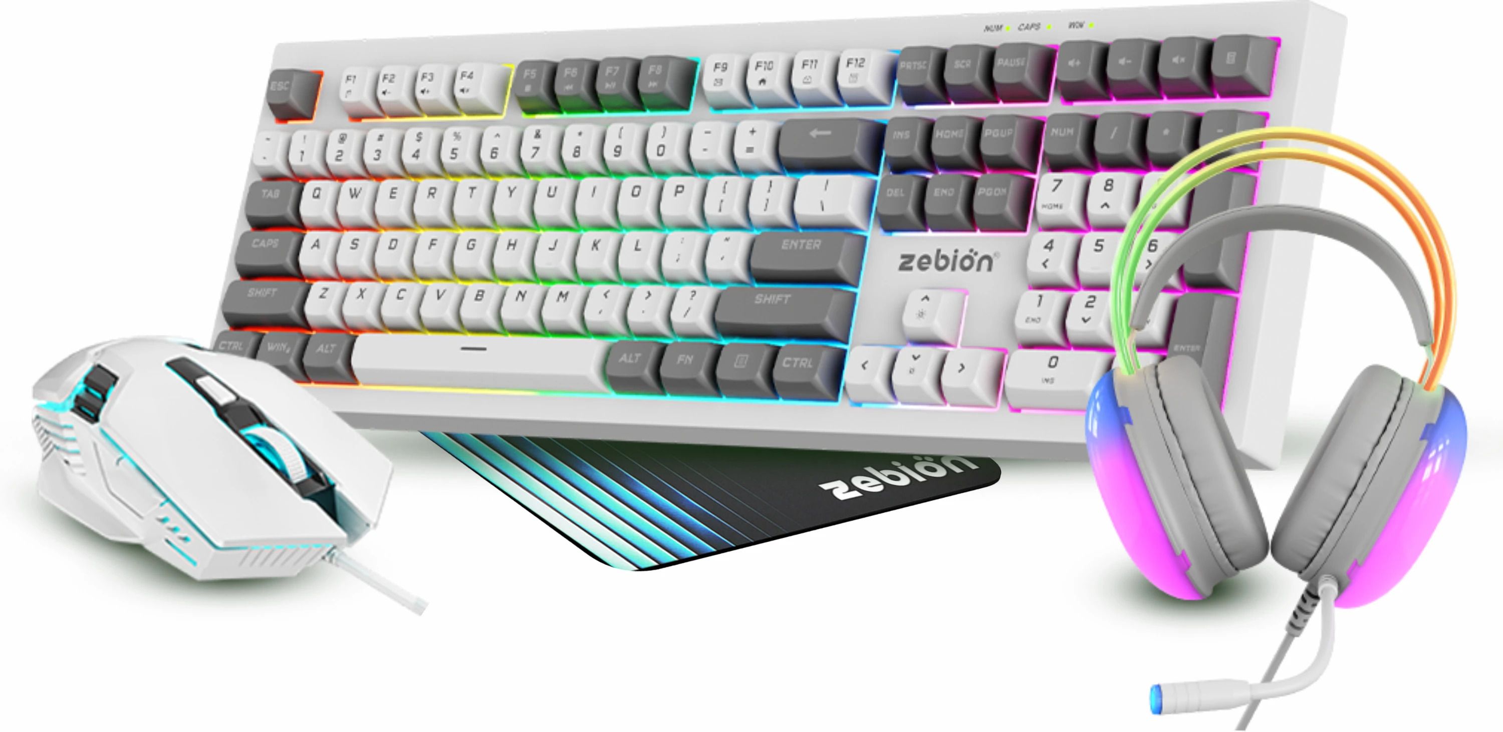 zebion Ultima TDGK 404 Waterproof Keyboard with 19 Anti Ghosting, Mouse & Headphone Combo Set-picture-15