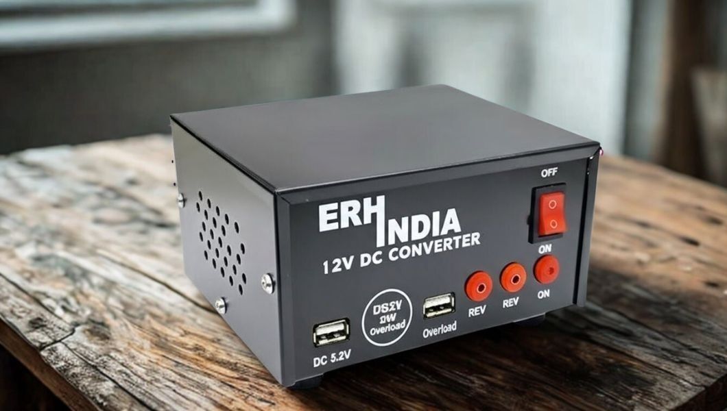 ERHIndia 12Volt DC to 220v AC Solar Converter Mini Inverter 200 Watt for CCTV LED TV etc. Combo Set-image-35